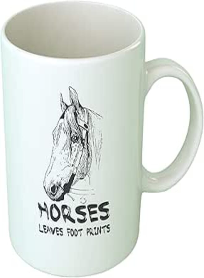 Upteetude Horse Coffee Mug - White