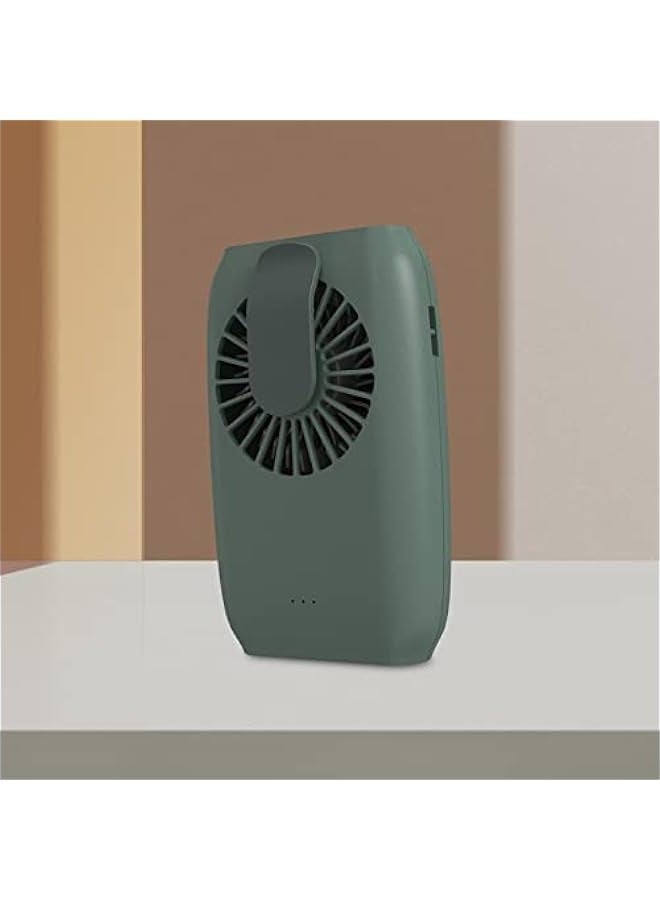 Neck Fan with Clip and Lanyard for Hands- Cooling, Green - Image 5