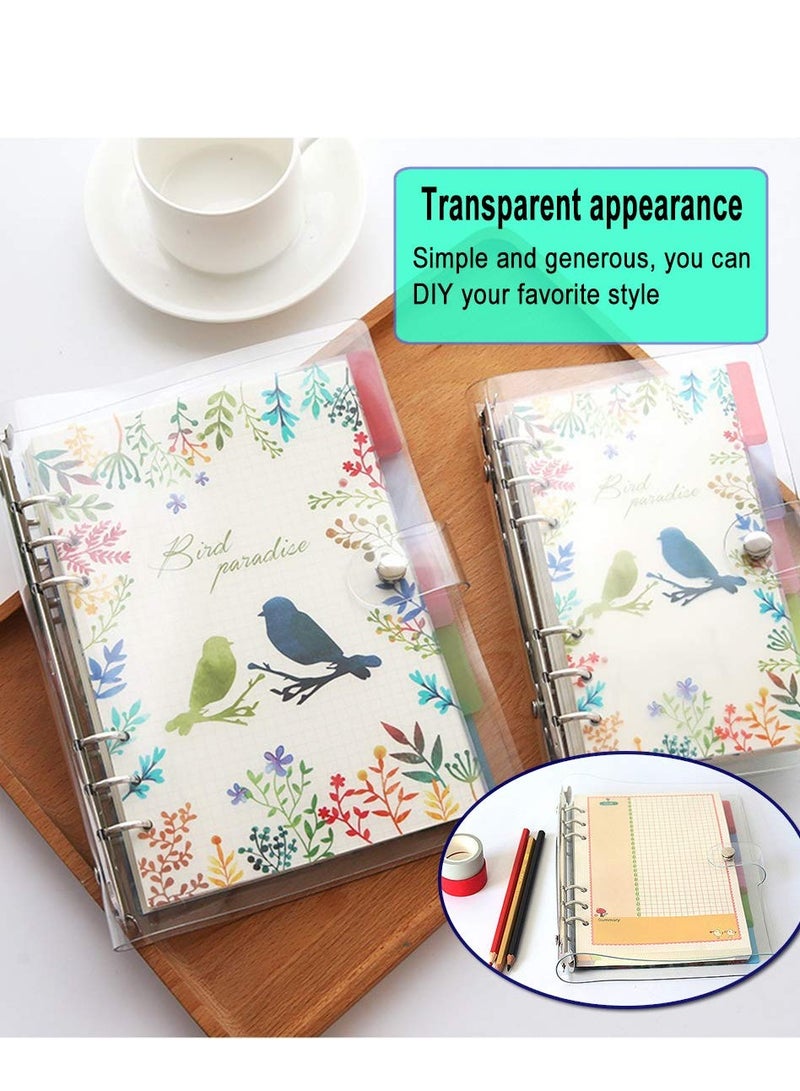 2 Pack A5 Rainbow Soft PVC Refillable Notebook Binder, Durable PVC Cover with Removable Paper Inserts for Organizing and Note-taking - Image 5