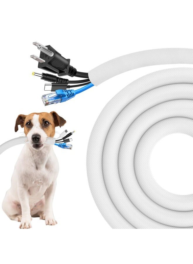 Secbolt Cord Protectors from Pets No Chew, 10ft - 1/2 inch Ultra Durable Cord Covers for Pets, Bite-Resistant Cable and Wire Protector for Cats, Dogs, Rabbits - White - Image 1