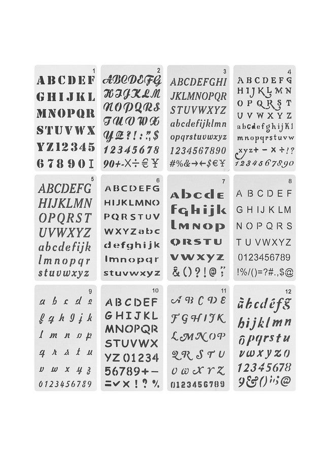 Mr. Pen Letter Stencils, 12 Pack, 4 X 7 Inch, Alphabet Stencils, Letter Stencil, Lettering Alphabet Stencil, Stencils, Stencils Letters And Numbers, Lettering Stencils, Bullet Journaling Stencils - Image 1