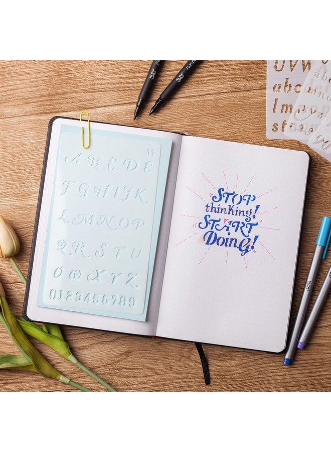 Mr. Pen Letter Stencils, 12 Pack, 4 X 7 Inch, Alphabet Stencils, Letter Stencil, Lettering Alphabet Stencil, Stencils, Stencils Letters And Numbers, Lettering Stencils, Bullet Journaling Stencils - Image 5