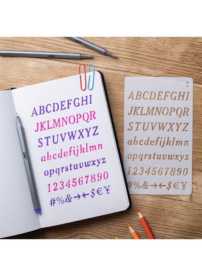 Mr. Pen Letter Stencils, 12 Pack, 4 X 7 Inch, Alphabet Stencils, Letter Stencil, Lettering Alphabet Stencil, Stencils, Stencils Letters And Numbers, Lettering Stencils, Bullet Journaling Stencils - Image 4