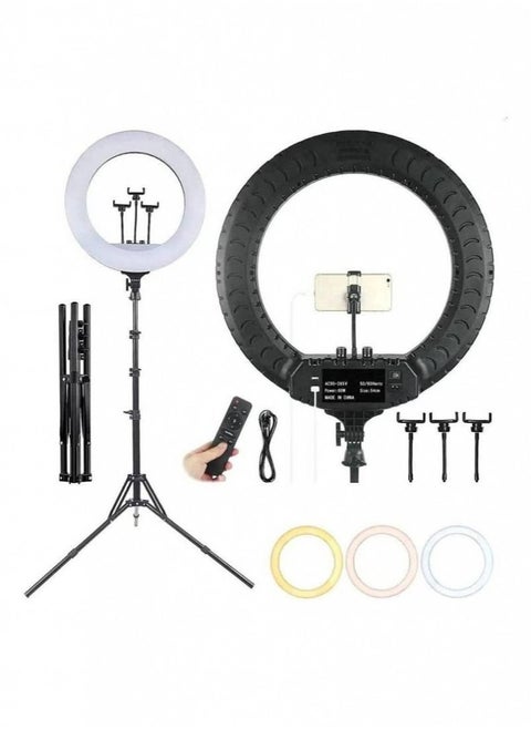 Ring Light LED RL-21 Big Selfie Light Lamp with Photography Tripod Stand Remote Control for Tiktok Snapchat Youtube Online Streaming 21 Inch