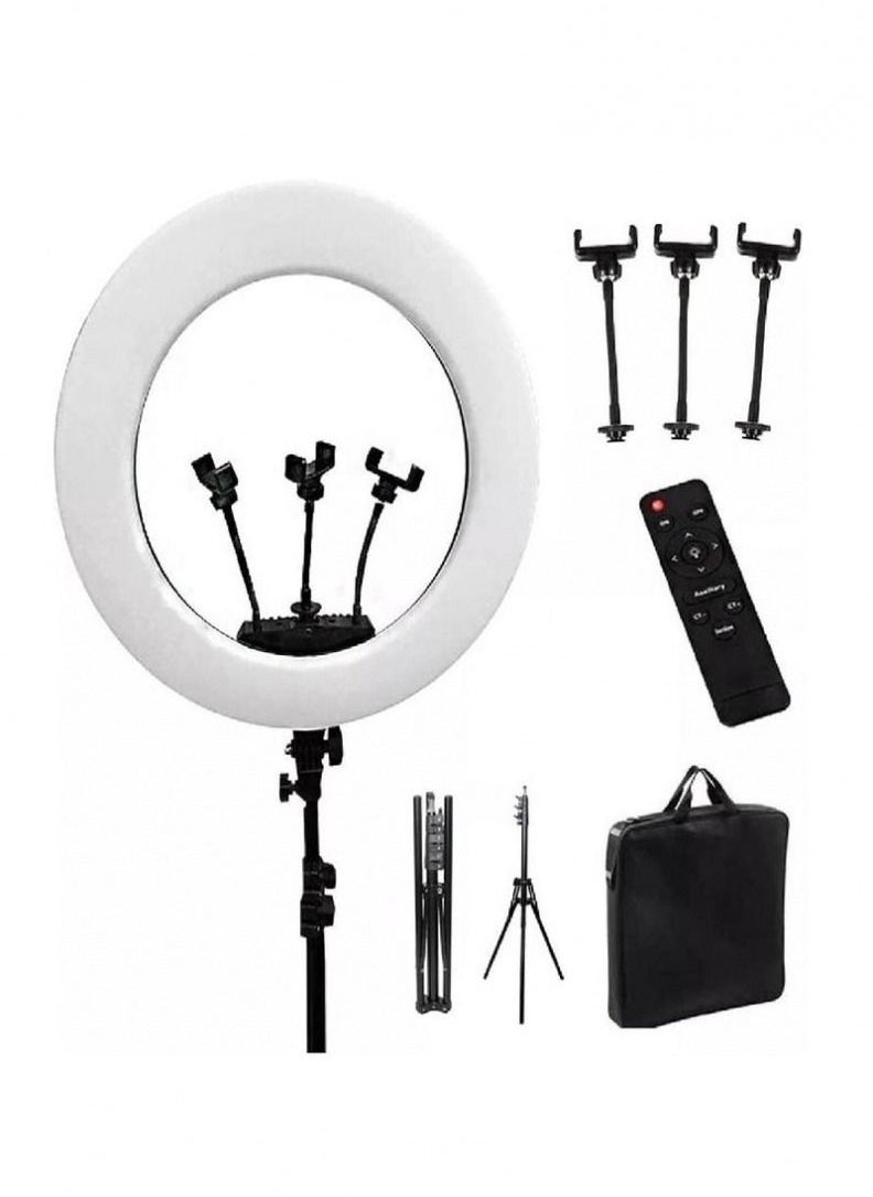 Generic - Ring Light LED RL-21 Big Selfie Light Lamp with Photography Tripod Stand Remote Control for Tiktok Snapchat Youtube Online Streaming 21 Inch - Image 1