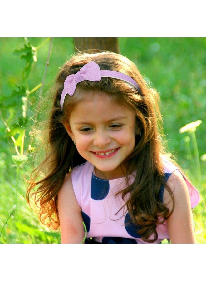 Amariver 10 Packs Bow Headbands for Girls Colorful Headband with Bows Hair Bands for Kids Soft Hair Bows Sweet Headband for Toddler Cute Hair Accessories for Children - Image 4