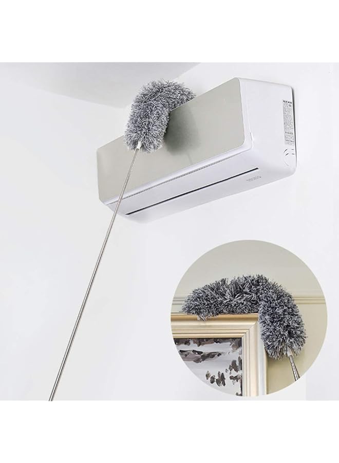 erorex Stainless Steel Household Duster Microfiber Dusters Flexible Bendable Dusting Cleaner With Handle For Cleaning High Ceiling Furniture - Image 3