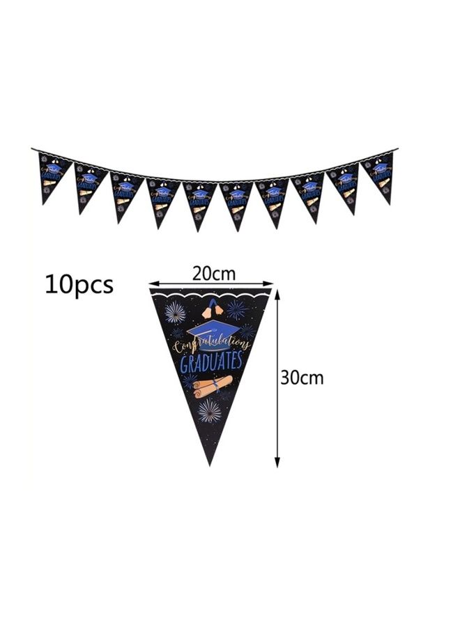 114 - Piece Graduation Party Pack Tableware Cups Napkin Tissue Straws Plates Set 16 Guest - Image 3