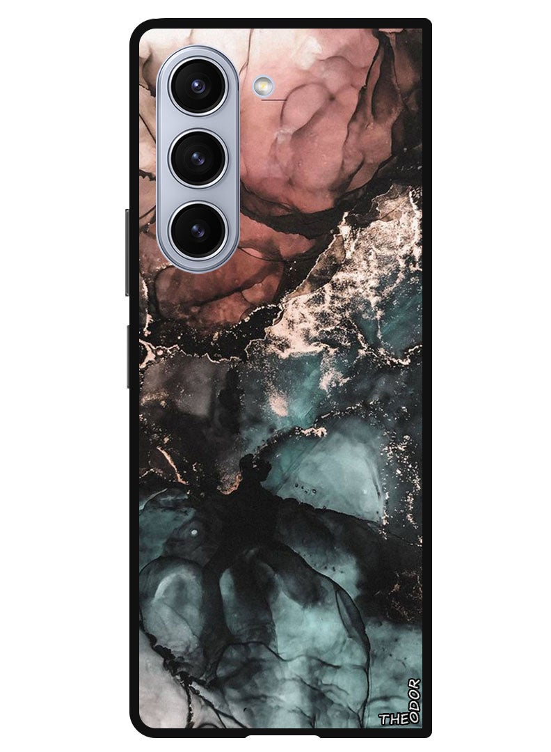 Theodor Protective Case Anti Scratch Shock Proof Bumper Cover For Samsung Galaxy Z Fold 6 Colourful Marble - Image 1