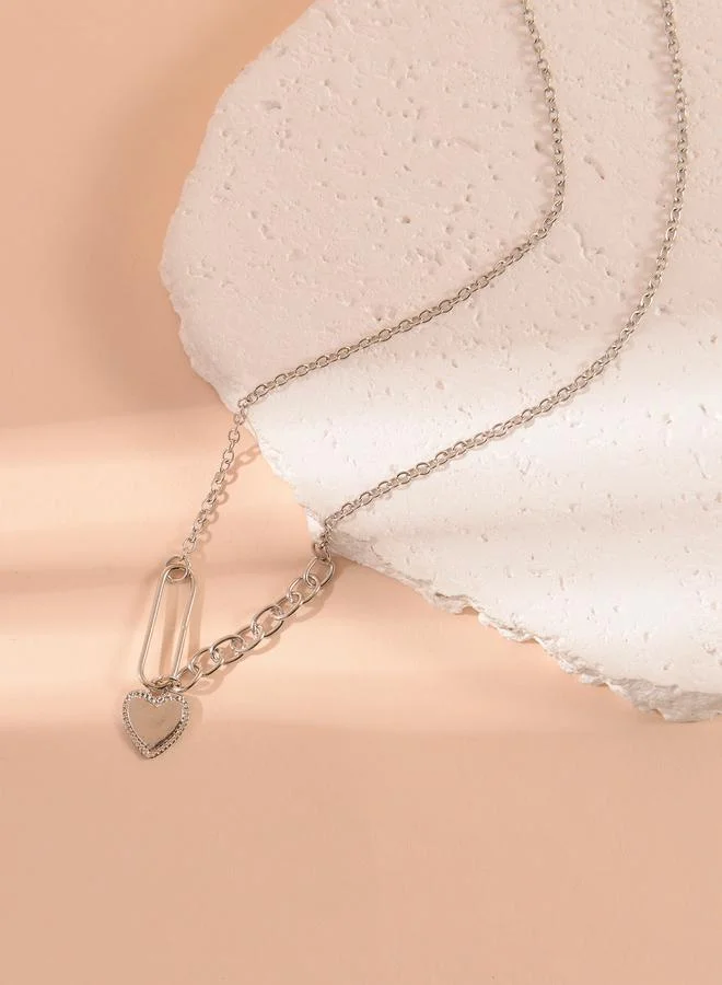 Take Two  Flat Heart Pendant Necklace for Women | Best Price UAE