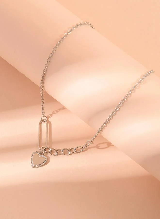 Take Two  Flat Heart Pendant Necklace for Women | Best Price UAE