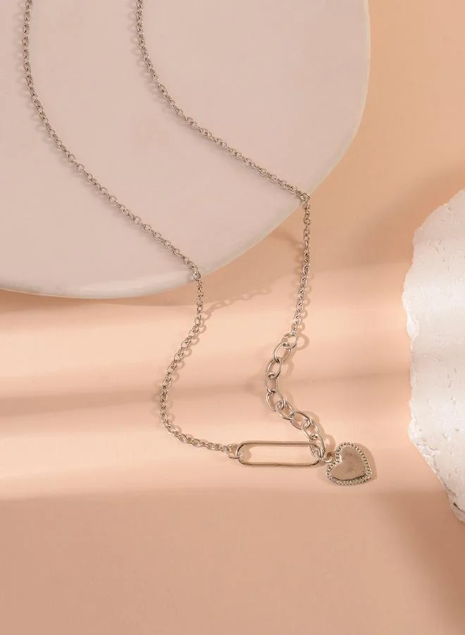 Take Two  Flat Heart Pendant Necklace for Women | Best Price UAE