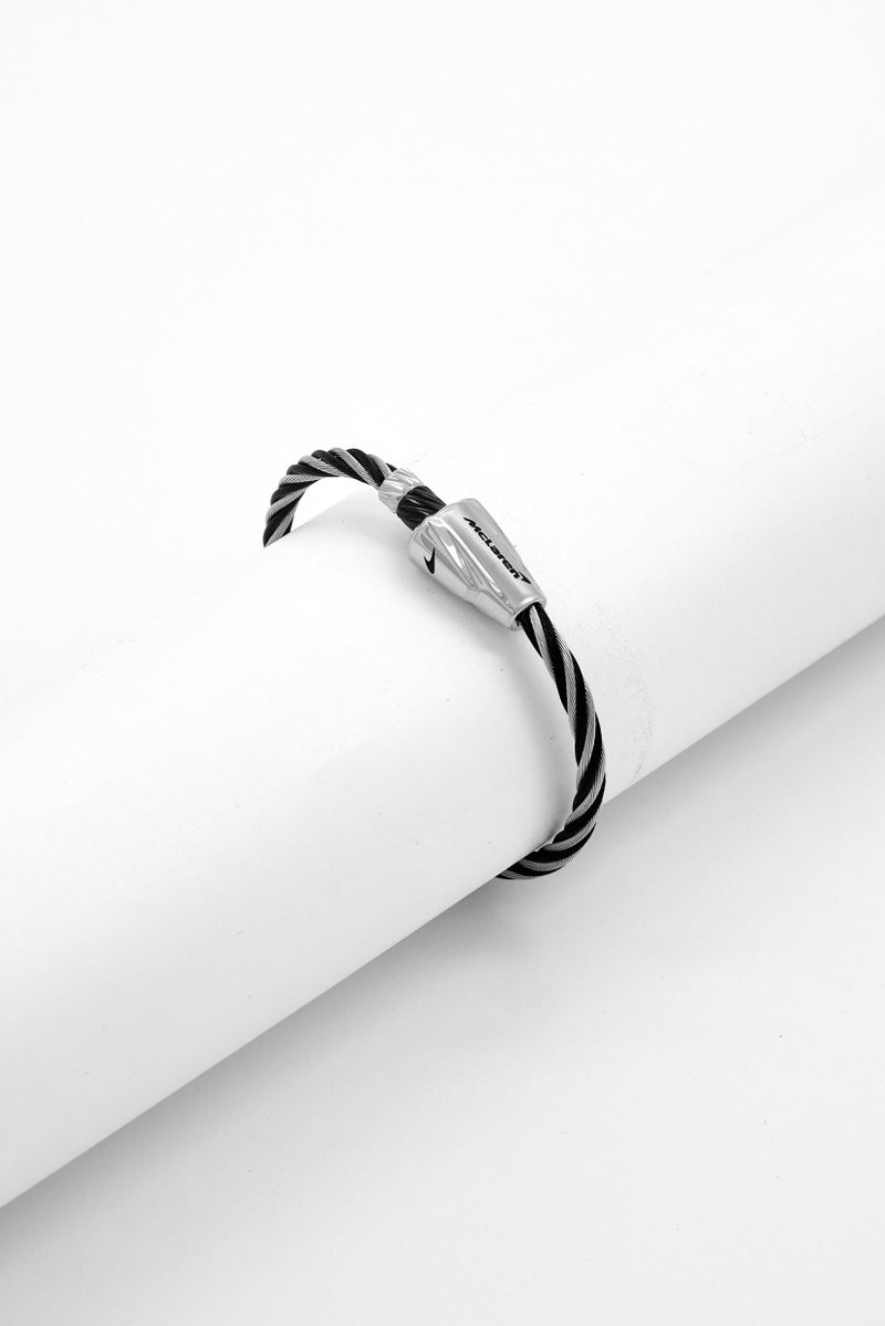 McLaren Men Stainless steel and Gun IP Braided Bracelet, Multicolor  - Image 1