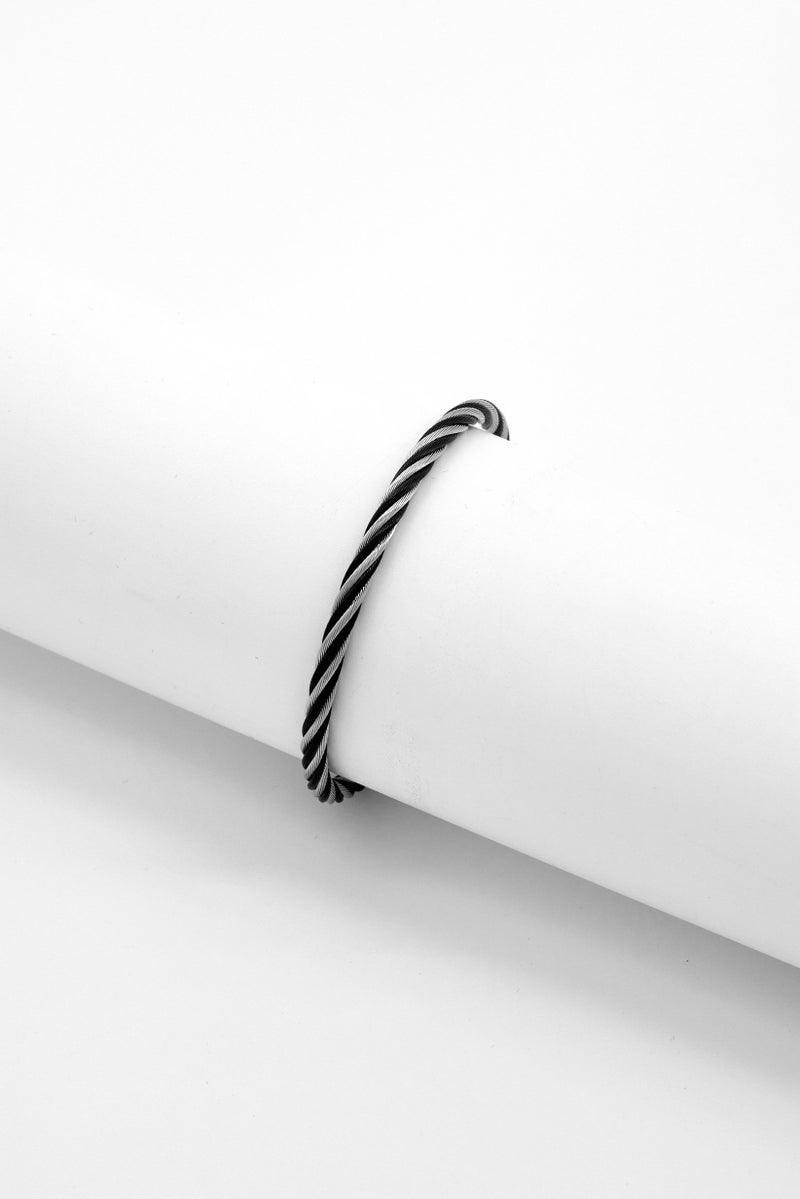 McLaren Men Stainless steel and Gun IP Braided Bracelet, Multicolor  - Image 2