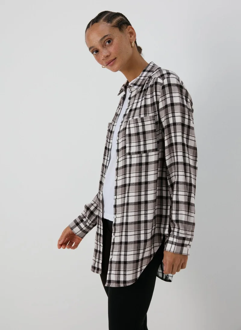 Matalan Grey Check Shirt