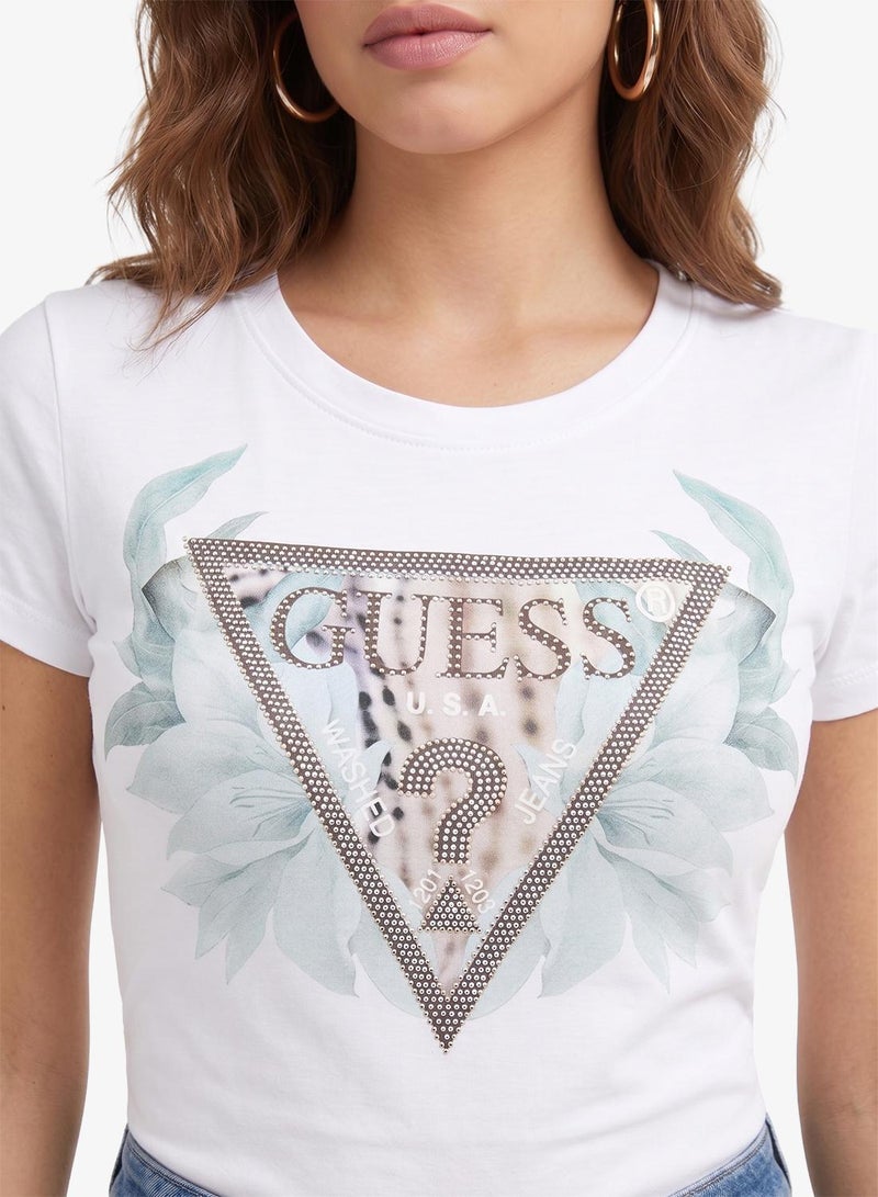 GUESS Crew Neck T-Shirt Slim Fit - Image 3