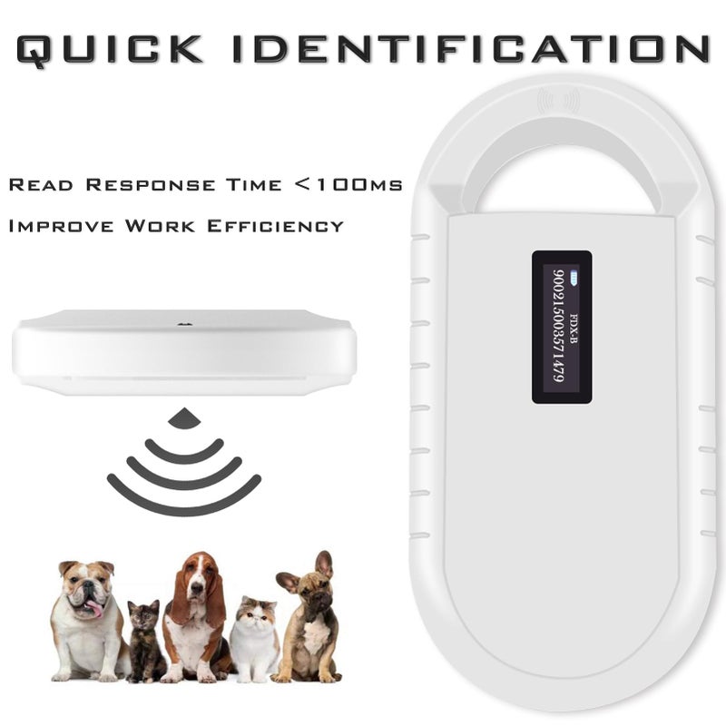 Smoostart Microchip Scanner, 1000 Records Increased Huge Data Storage Upload to PC, Scanning Distance and Speed Increase, Only Compatible with FDX-B/EMID (15/10) Digits Microchips - Image 4
