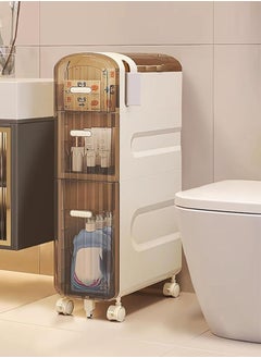 keke 3 Tier Bathroom Storage Cabinet and Drawer with Toilet Paper Holder  - Image 4
