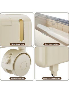 keke 3 Tier Bathroom Storage Cabinet and Drawer with Toilet Paper Holder  - Image 5