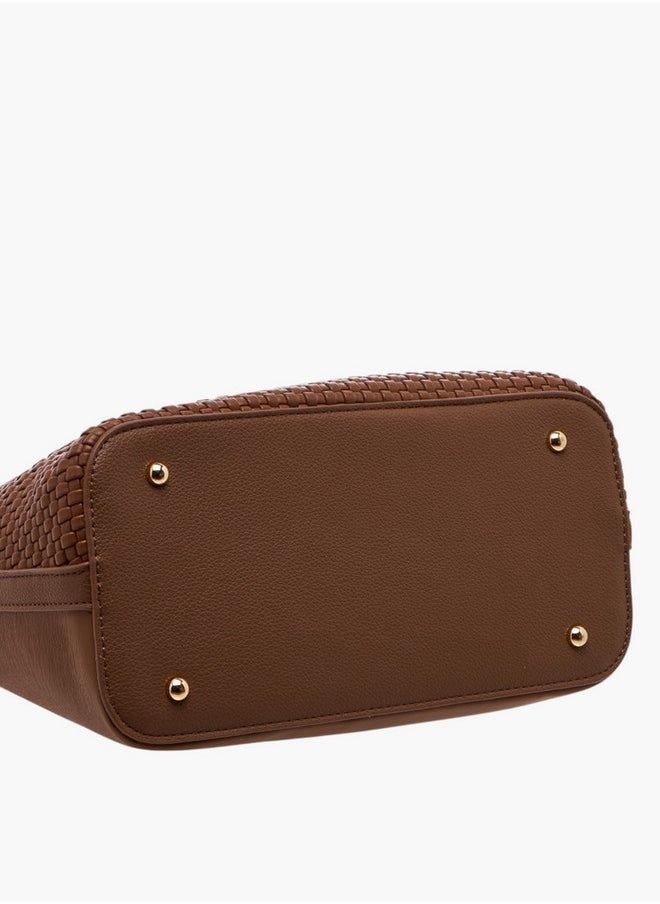 Flora Bella By Shoexpress - Textured Crossbody Bag with Zip Closure and Adjustable Strap - Image 1