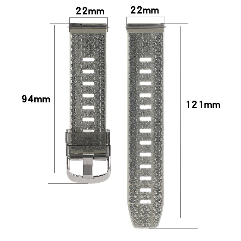 erorex For Samsung Galaxy Watch 46Mm 22Mm Transparent Shiny Diamond Tpu Watch Band(Yellow) - Image 5