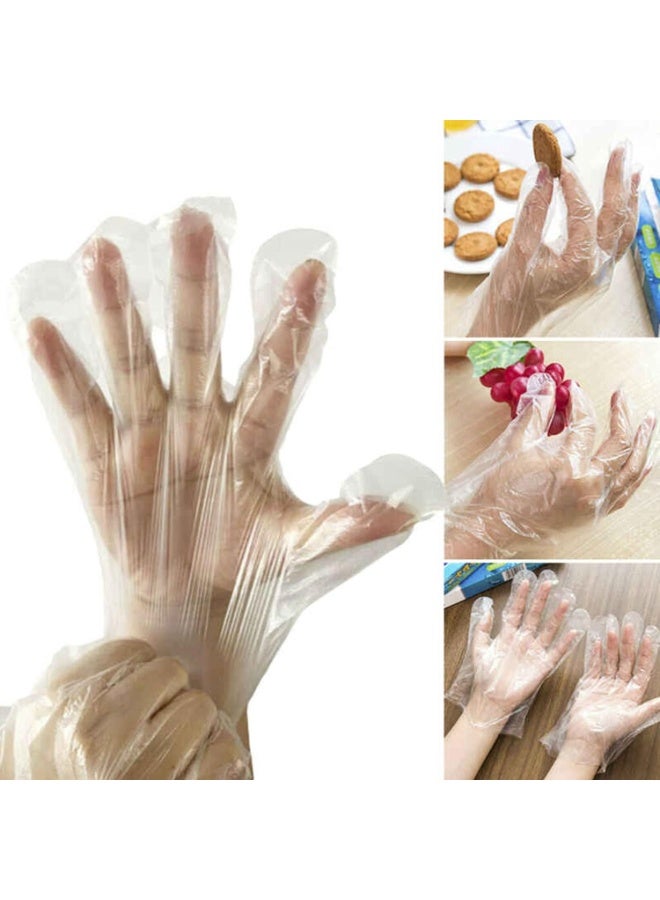 Plastic Disposable Gloves Clear - Image 4