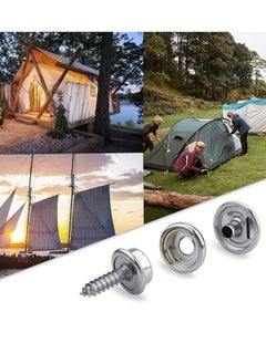 Y&D Canvas Snap Kit 323 PCS Stainless Steel Boat Snaps with Setting Tool Marine Grade 3/8" Socket Metal Screws for Cover Furniture  - Image 2