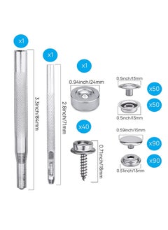 Y&D Canvas Snap Kit 323 PCS Stainless Steel Boat Snaps with Setting Tool Marine Grade 3/8" Socket Metal Screws for Cover Furniture  - Image 5