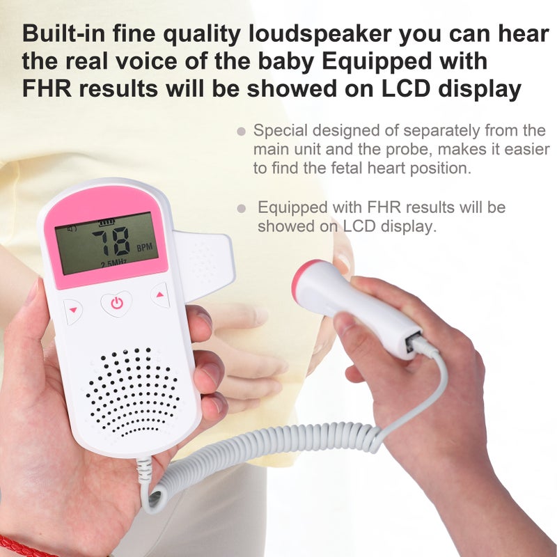 Household Fetal Doppler Baby Prenatal Heart Monitor LCD Display Fetus-voice Meter Pregnant Woman Daily Care Product - Image 3
