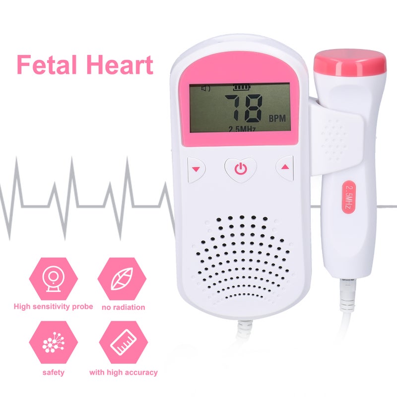 Household Fetal Doppler Baby Prenatal Heart Monitor LCD Display Fetus-voice Meter Pregnant Woman Daily Care Product - Image 2