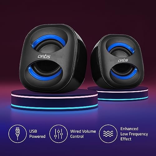 Artis Mini 2.0 USB Multimedia Speakers (Blue) - Image 2