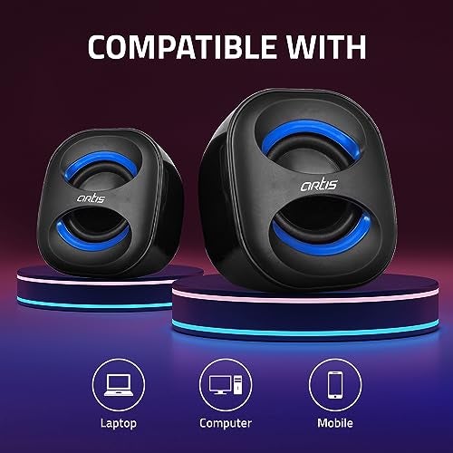 Artis Mini 2.0 USB Multimedia Speakers (Blue) - Image 4