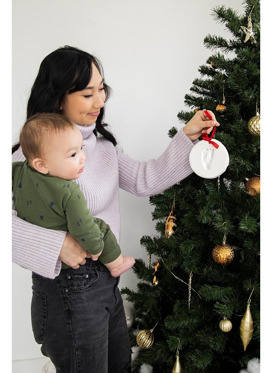 pearhead Pearhead Babyprints Christmas Ornament Babys First Christmas Holiday Keepsake Newborn Handprint or Footprint Clay Kit Easy NoBake DIY Clay Impression GenderNeutral Christmas Baby Gift  - Image 5