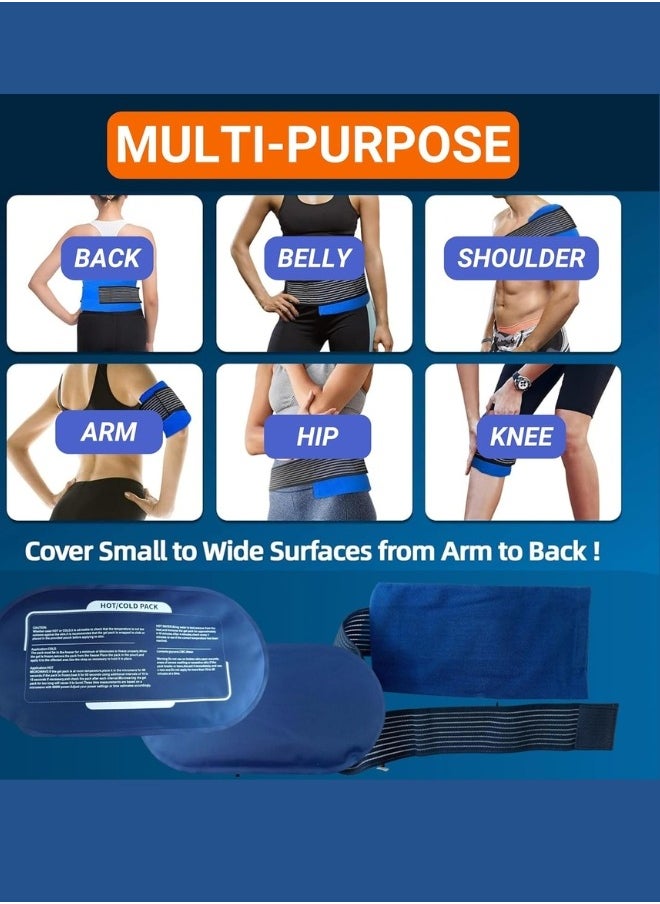 Lifenpure Reusable Hot and Cold Therapy Gel Wrap Support Injury Recovery Alleviate Joint and Muscle Pain  Adjustable And Flexible for Knees Back  Shoulders Arms and Legs  - Image 3