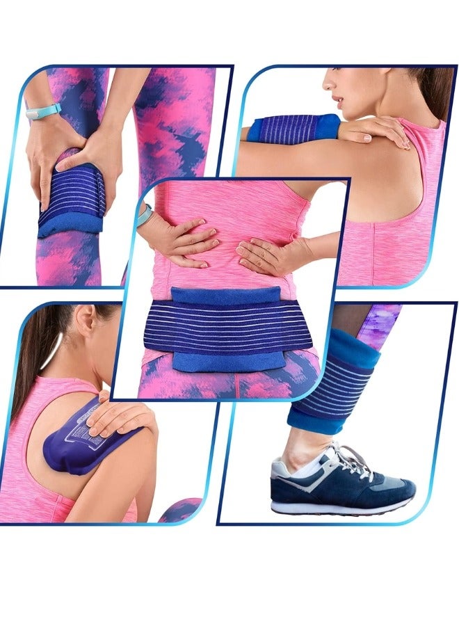 Lifenpure Reusable Hot and Cold Therapy Gel Wrap Support Injury Recovery Alleviate Joint and Muscle Pain  Adjustable And Flexible for Knees Back  Shoulders Arms and Legs - Image 5