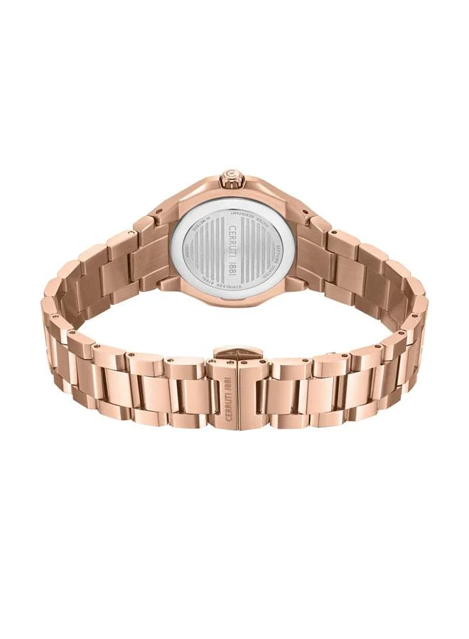 شيروتي 1881 Women's Lucardo 32.5mm Green Dial Stainless Steel Bracelet Analog Watch For Women