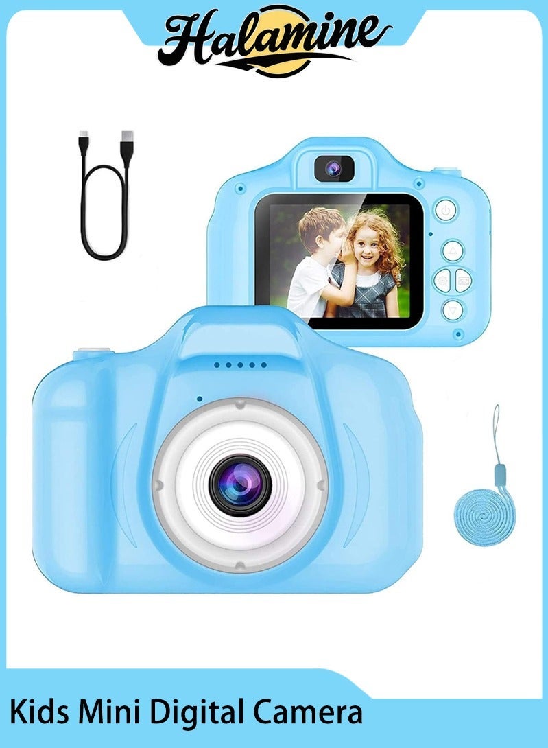 Camera For Kids，FHD 4K Kids Camera 48MP Point and Shoot Digital Cameras with 32GB SD Card,Black & Kids Mini Digital Camera, LCD 2inch HD Digital Camera Video Photo Recorder Kids , Rechargeable, Blue Bundle - Image 3