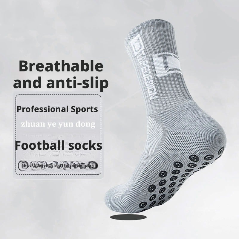 Men's Thick Terry Football Socks with Anti-Slip Silicone Grip, Breathable Sweat-Wicking Cushioned Odor-Resistant Sports Socks for Outdoor Training - Image 2