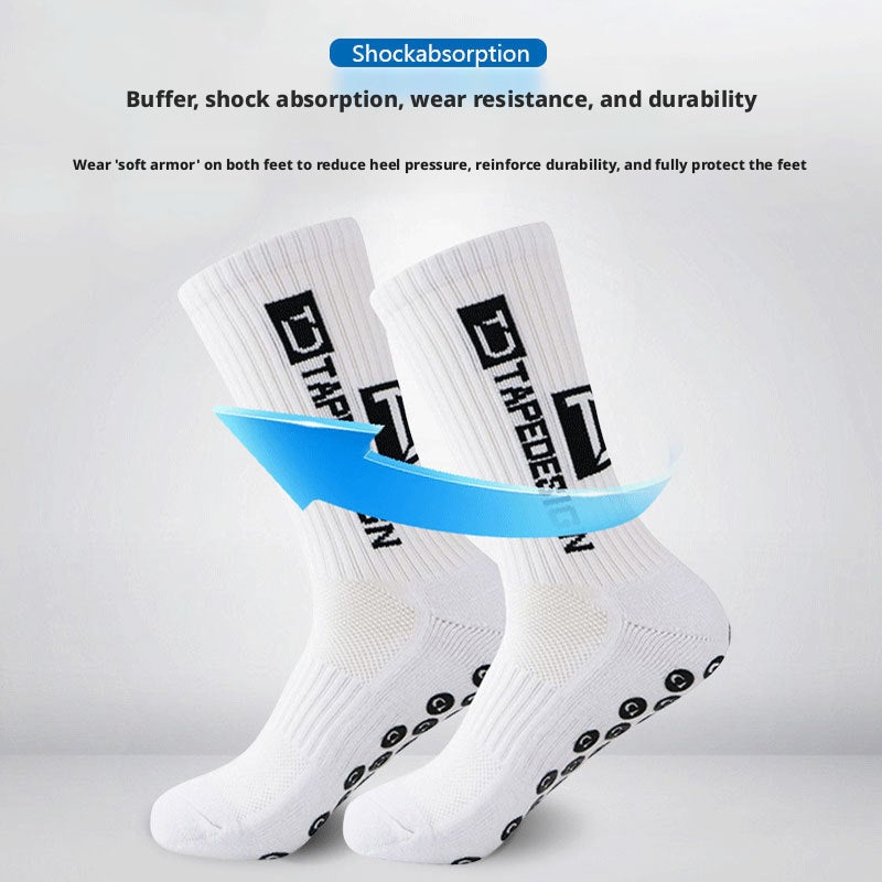 Men's Thick Terry Football Socks with Anti-Slip Silicone Grip, Breathable Sweat-Wicking Cushioned Odor-Resistant Sports Socks for Outdoor Training - Image 3