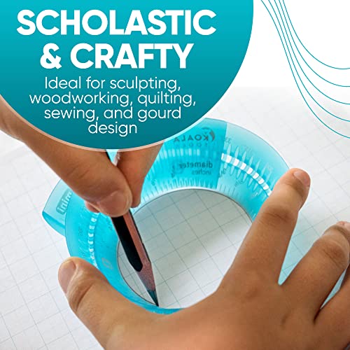 Koala Tools - Mini Ring Ruler for Circle Templates and Surfaces, Circular Ruler with 1 to 3.5-inch Adjustable Diameter, Geometric Tool for Drawing Circles - Image 5