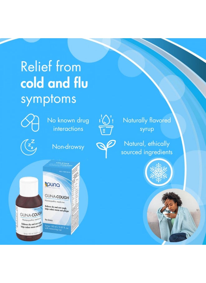 GUNA Cough Homeopathic Natural Cough Medicine for Adults and Children - 5.07 Ounces - Syrup