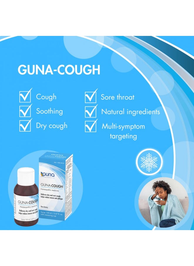 GUNA Cough Homeopathic Natural Cough Medicine for Adults and Children - 5.07 Ounces - Syrup