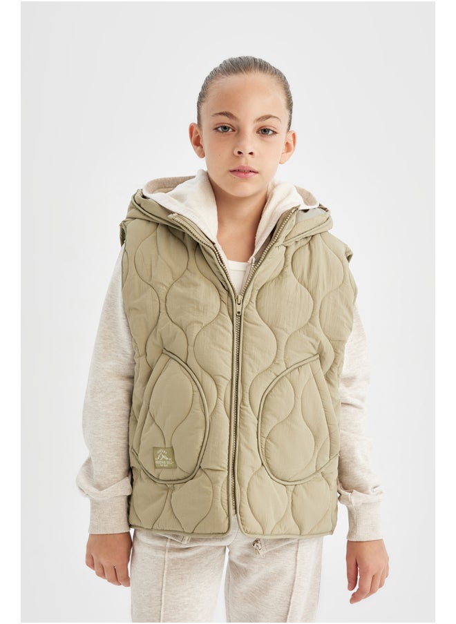 DeFacto Girl Regular Fit Hooded Sleeveless Vest  - Image 1