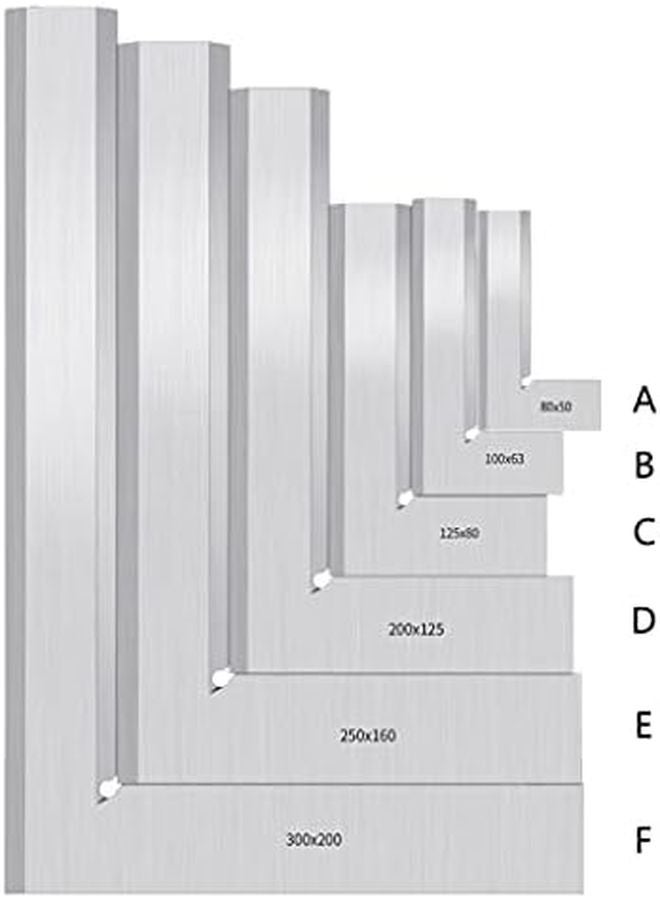مسطرة 90 درجة 125 × 80 مم من الفولاذ الكربوني أداة نجارة معدنية للنجارين - Image 4