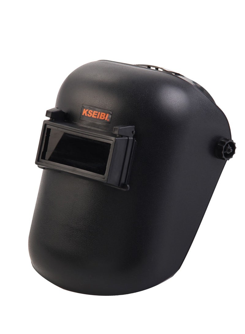 KSEIBI Welding Mask / Whp050, Black Lens, Dark Lens, Large Viewing Screen, Light Weight, Safety Equipment, for Processing Workshops, Welding Applications to Protect Eyes and Face from Intense Light, Sparks, and Debris.  - Image 1