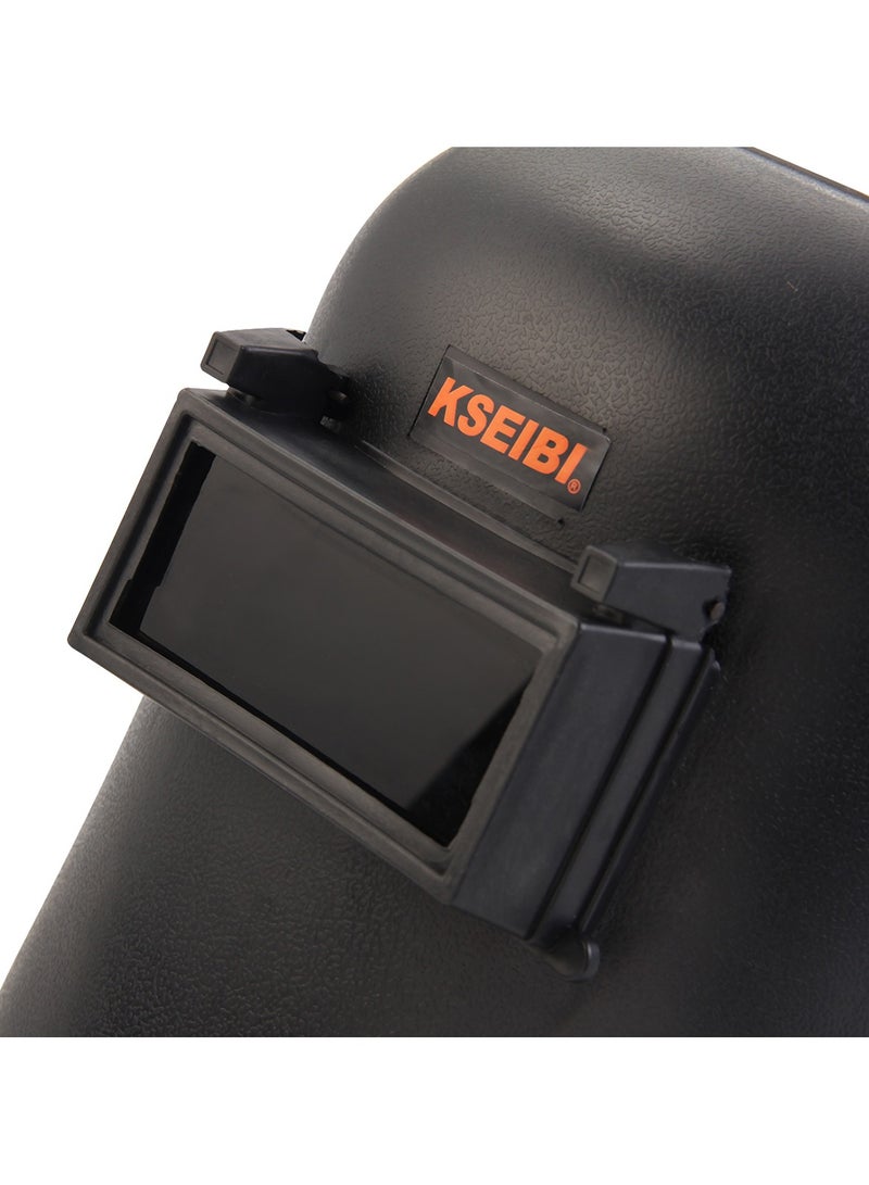 KSEIBI Welding Mask / Whp050, Black Lens, Dark Lens, Large Viewing Screen, Light Weight, Safety Equipment, for Processing Workshops, Welding Applications to Protect Eyes and Face from Intense Light, Sparks, and Debris.  - Image 5
