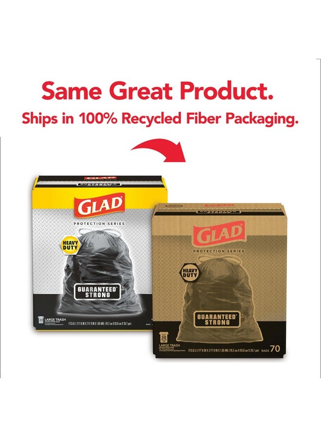 Glad Guaranteed Strong Large Drawstring Trash Bags, 30 Gal, 70 Ct, Pack May Vary - Image 2