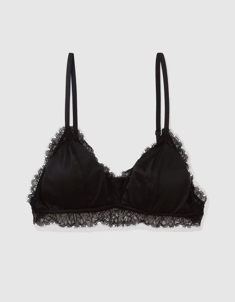 Aerie  Aerie Show Off Shine Lace Padded Triangle Bralette for Women | Best Price UAE