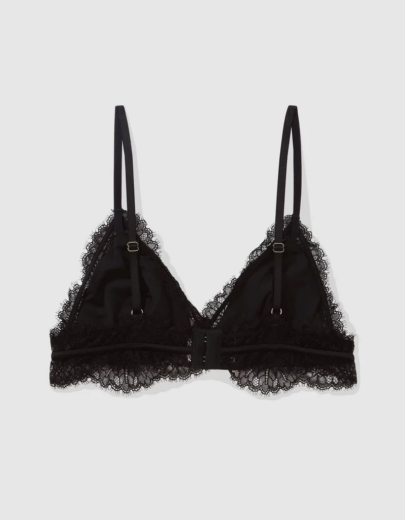 Aerie  Aerie Show Off Shine Lace Padded Triangle Bralette for Women | Best Price UAE