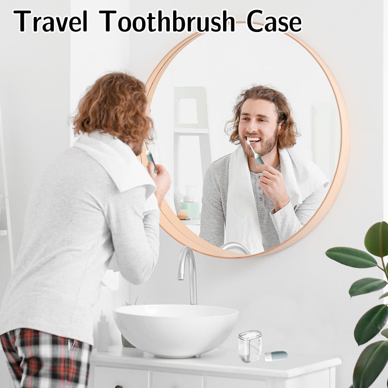 SAMIQU 3-in-1 Toothbrush Travel Case Kit - Foldable Toothbrush with Toothpaste Dispenser&Mouthwash Cup,Portable Tooth Brush Holder for Camping, Business Trips, and Daily Use - Image 3